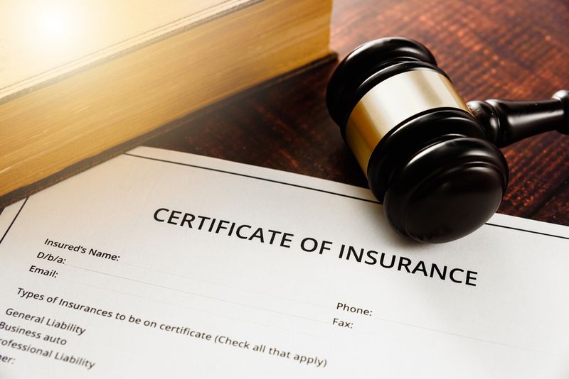 certificate of insurance form