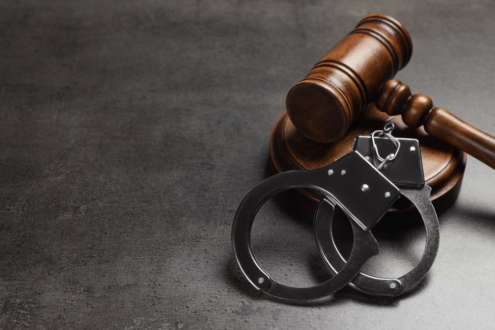 judge gavel and handcuffs