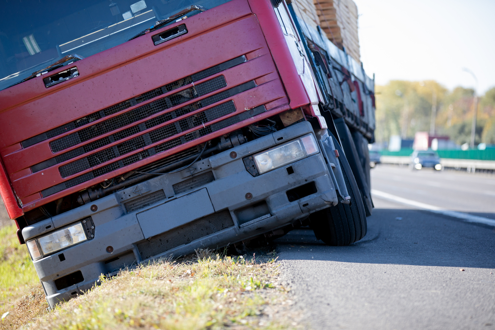 A truck that went over the side of the road and is at risk of a Glenn Heights commercial DWI conviction without a lawyer.